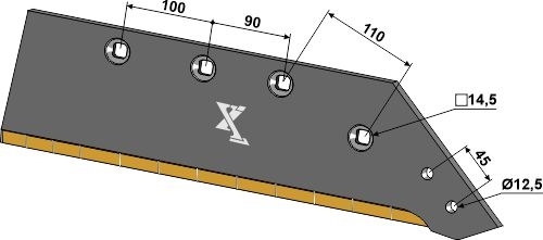 Plogblad 16" - høyre - Extreme Carbide