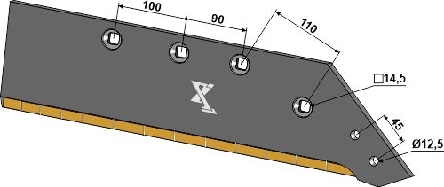 Plogblad 18" - høyre - Extreme Carbide