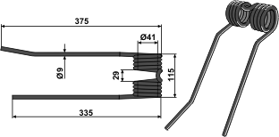 Fransgaard spring RV 300/390 høyre 40251