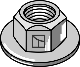 Låsemutter M12 10.9 med flens