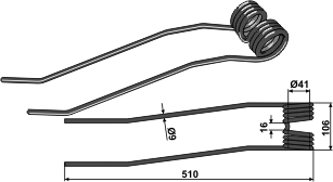 Fransgaard fjær TI-4000/6000 høyre42630