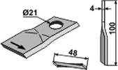 Pöttinger kniv 100x48x4 mm Ø21 venstre 434977