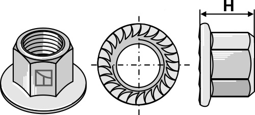 Flensmutter M12x1,75 - 10,9