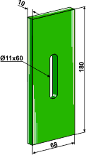 Krone "PUR" 68x180 (hull Ø11x60)