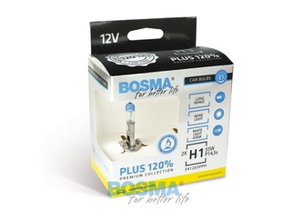 BOSMA PLUS 120% pære H1 12 volt 55 watt P14,5s