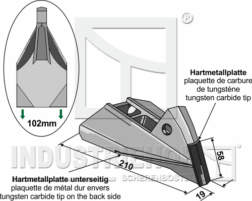 Bourgault karbidspiss