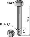 Spydspissbolt M14x1,5x105 (10,9)