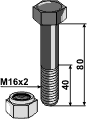 Agrimaster bolt + mutter f. 63-RM-70