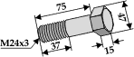 Spydspissbolt M24x3x75 mm