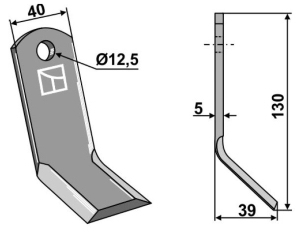 Caroni Y kniv 130 x 39 mm