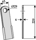 Ukeløs høyre kniv