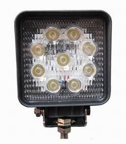 Arbeidslampe LED kvadratisk 10-30V 27W