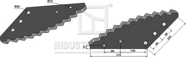 Faresin fôrblander kniv 6 mm