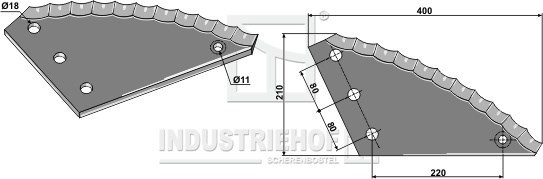 Strautmann fôrblanderkniv, 8 mm