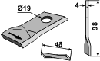 Fella knivblad 98x48x4 mm Ø19 venstre 121712