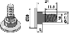 Fellabolt for kniv M10x1,5 mm - 12,9426023