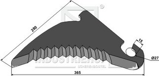 Claas kniv for ballepresser 823422.1 (5 mm)