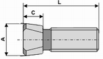 Konskrue 7/16" x 32 mm (skjold)