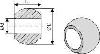 Løftearmball Cat. 2 utv. 56 mm Ø28,4