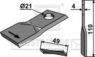 Pöttinger kniv 110x49x4 mm Ø21 venstre 434969