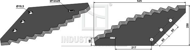 RMH fôrblander kniv 6 mm