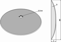 Glatt plate 560 mm - Hullstørrelse 33 mm