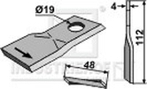 Krone kniv 112x48x4 mm Ø19 venstre 139888