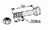 Ferribolt + mutter for 63-FEI-02/9