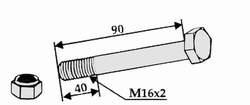 Kuhn bolt + mutter for 63-RM-4A