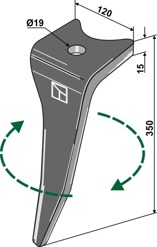 Amazone KG med 1 hull høyre 6574300