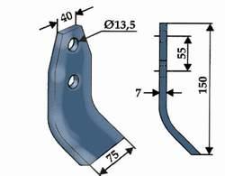 Taarup knivblad for dobbel kniv